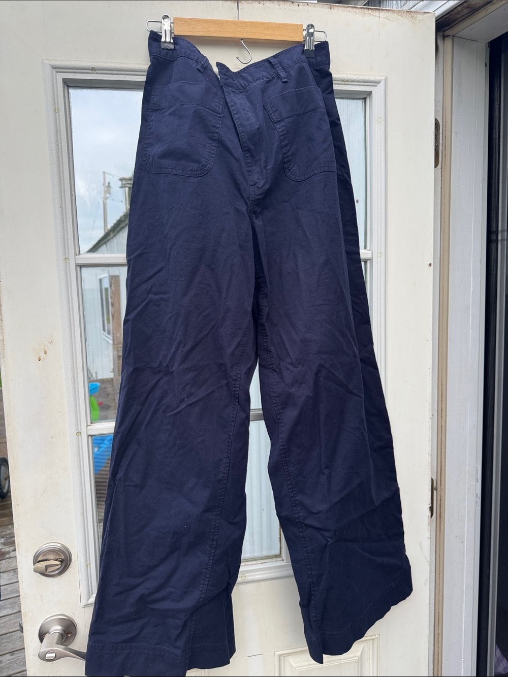 Wide-Leg Women's Pants in Navy - Casual Everyday Style
